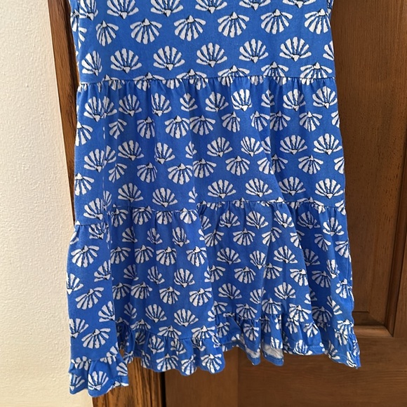 EUC Crewcuts Factory Sz 6 Blue Shell Print Twirl Dress - Picture 4 of 5
